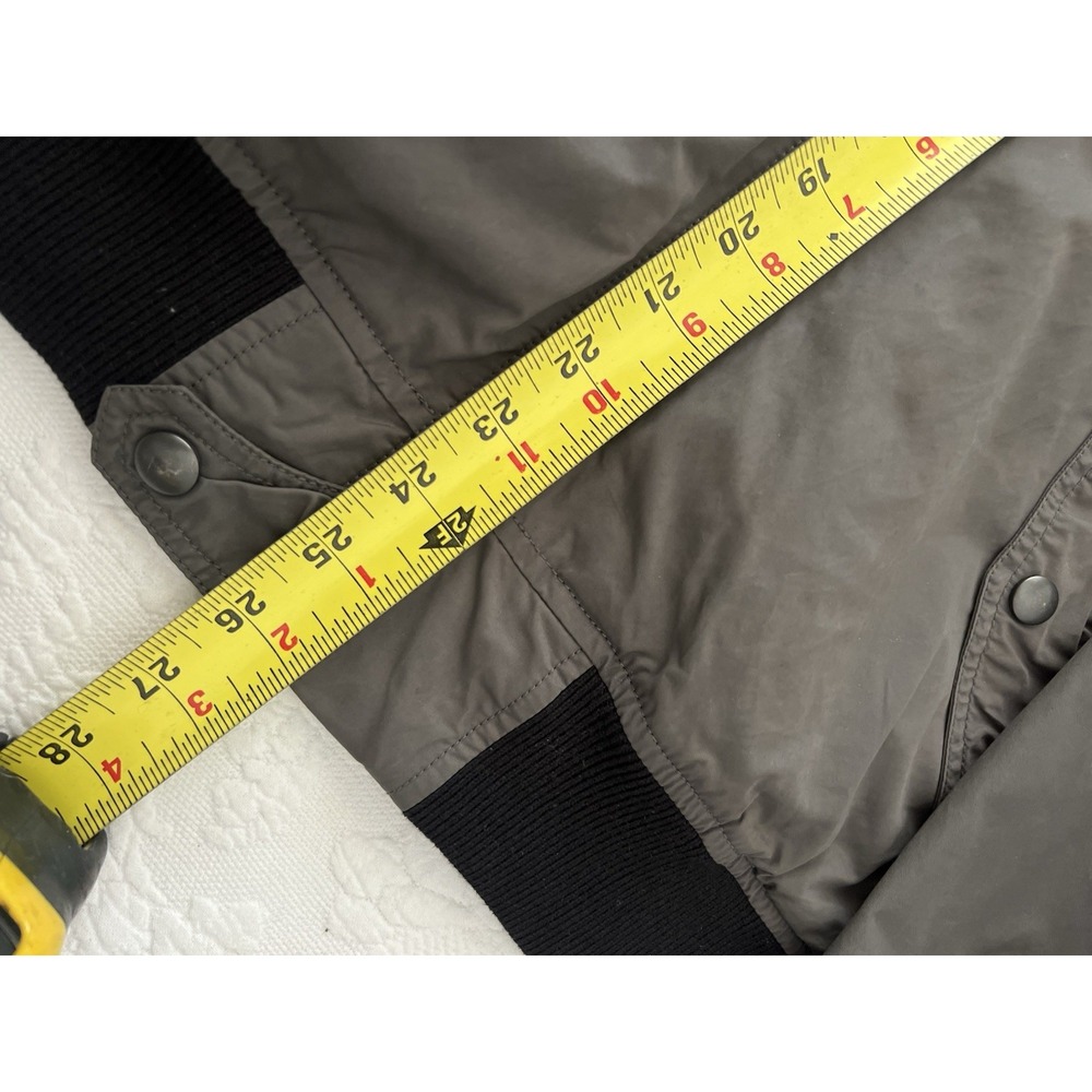 Wallace And Barnes Jacket Mens Large MA-1 Bomber Softshell J Crew Grey Tactical - Picture 15 of 16